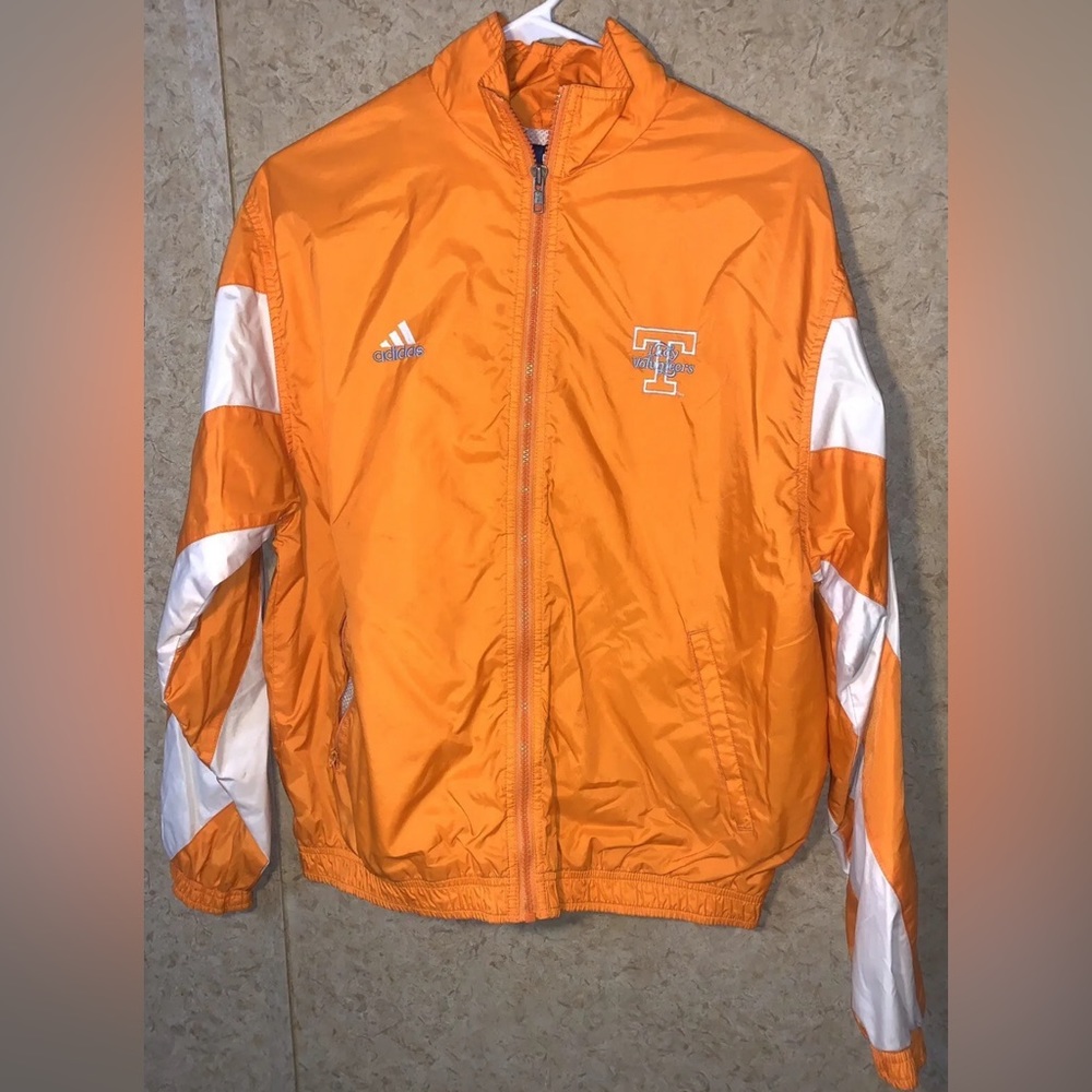 Adidas Sz Medium Tennessee Lady Volunteers Full Zipper Windbreaker Jacket